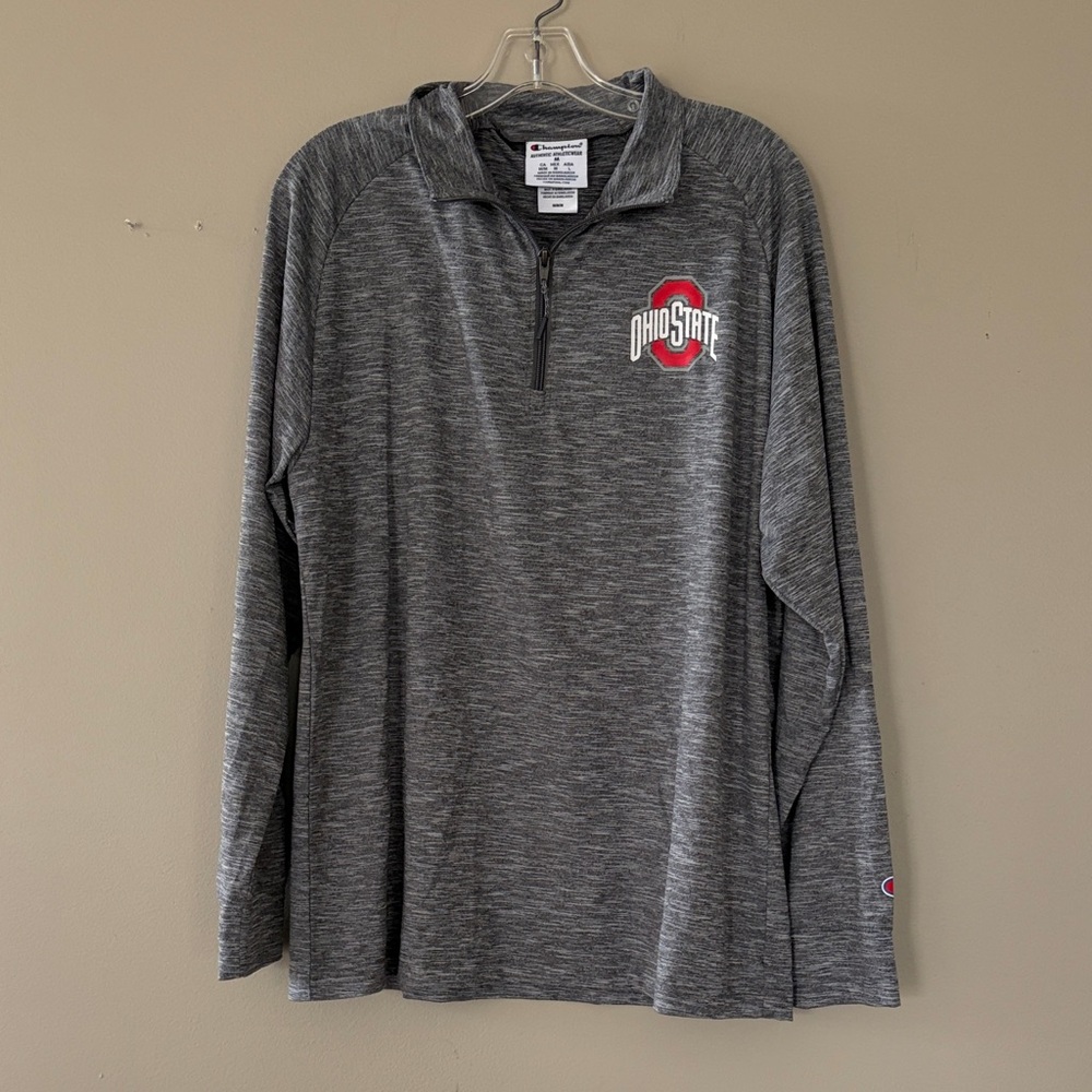 Champion Gray Ohio State Quarter-Zip Pullover